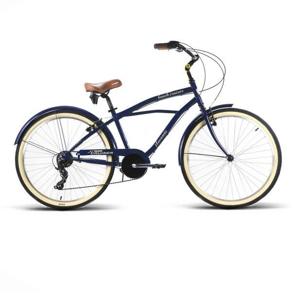 Bicicleta Beach Cruiser JL Wenti 26" 6 vel Shimano Azul